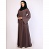 Full flare umbrella abaya-Rose Ebony